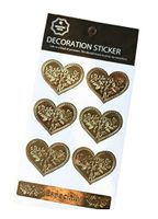 Set of 5 Decorative Envelope Tape Set Paper Seals Heart,6 per Pack
