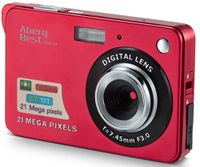AbergBest 21 Mega Pixels 2.7" LCD Rechargeable HD Digital Camera Video Camera Digital Students Cameras,Indoor Outdoor for Adult/Seniors/Kid (Red)