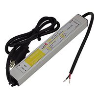 LEDwholesalers 12 Volt DC Waterpoof LED Power Suppply Driver Transformer with 3-Prong Plug, 30W, 3207