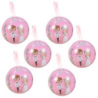 6pcs Wedding Supplies Candy Boxes Gift Boxes with Rich Patterns Creative Wedding Gift Boxes (Save the Date) for Party Supplies