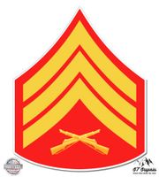 GT Graphics USMC E5 Sergeant Rank - 3" Vinyl Sticker - for Car Laptop I-Pad Phone Helmet Hard Hat - Waterproof Decal