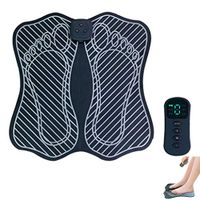 DONGBALA EMS Foot Massager, Portable Electric Massage Mat USB Rechargeable Folding with 1~9 Intensity Levels Feet Massage Promoting Blood Circulation Muscle Pain Relief Black