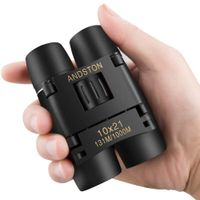ANDSTON 10 x 21 Small Binoculars Compact for Adults Kids, Mini Binocular for Bird Watching Traveling Sightseeing, Lightweight Pocket Folding Binoculars for Concert Theater Opera