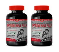 libido Enhancement for a Boost in Sex Drive - Extreme Male Pills - tribulus terrestris Dietary Supplement - 2 Bottles 120 Tablets