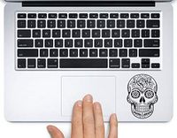 Calavera Sugar Skull Printed Trackpad Clear Vinyl Decal Sticker Compatible with Apple MacBook Pro Air 11" 12" 13" 15" All Years Laptop Keyboard (11 " MacBook Air)