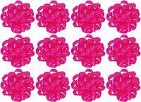 PMU Gift Bows Confetti, Large, Magenta (12/Pkg) Pkg/1