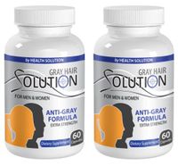 Energy Healing for Women - Gray Hair Solution - for Men & Women - Extra Strength Formula - Saw Palmetto Capsules for Hair - 2 Bottles (120 Capsules)