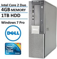Dell Optiplex (Intel Dual Core CPU 3.0GHz, New 4GB Memory, 1TB HDD, DVDRW, VGA, Windows 10 Professional)(Certified Refurbished)