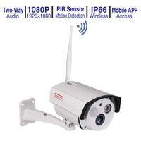 [2019 New] Tonton 1080P 2.0MP Full HD Add-on&Standalone Wireless IP Security Bullet Camera,Two-Way Audio,Waterproof Mental Housing and PIR Sensor,Support Max 128GB SD Card,Compatible with Tonton NVR
