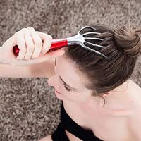 Massager Handy Five Finger Pattern Claw Pocket Scratching Head Neck Stress Relax SPA Scalp Massage Kit Home Travel Office Use,B