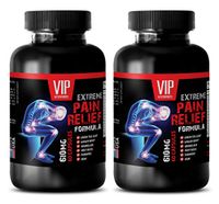 Pain Relief Capsules - Pain Relief 610 mg Extreme Formula - Green Tea Capsules - 2 Bottles (120 Capsules)