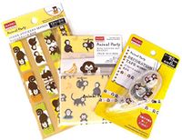 Animal Party Monkey Collection 3 Sets（Index Bookmark Tabs / Mini Stationery Paper Envelopes / Decorative Tape）