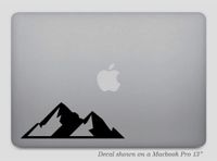 Black Mountains Macbook Decal or Car Decal - Removable Vinyl Sticker Skin for Apple Macbook Pro Air Mac Laptop G006K