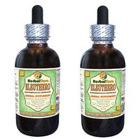 Eleuthero (Eleutherococcus Senticosus) Glycerite, Dried Leaves Alcohol-Free Liquid Extract (Brand Name: HerbalTerra, Proudly Made in USA) 2x2 fl.oz (2x60 ml)