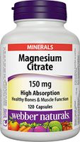 Webber Naturalsﾮ Magnesium Citrates High Absorption 150 mg 120 Capsules