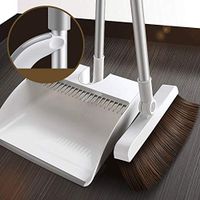 Broom and Dustpan With Long Handle Telescopic Up Non-stick Hair Soft Brush Broom And Dustpan Extra Long Handle Non-Slip Handle Multi-Function Broom Set Home Kitchen Room Lobby Cleaning To