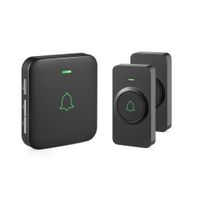 Wireless Door Bell, AVANTEK CB-21 Mini Waterproof Wireless Doorbell Operating at Over 1000 Feet, 2 Remote Buttons Can Have Different Tones, 52 Melodies, CD Quality Sound and LED Flash