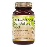 Nature's Boon Premium Quality Dandelion Root 520 mg, 60 Veggie Capsules (Glass Bottle) -Supports Digestive & Liver Functions -Antioxidant Property- Supports Anti-Inflammatory Response