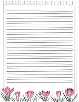 Girl's Camp Floral Lined Stationery Paper 26 Sheets