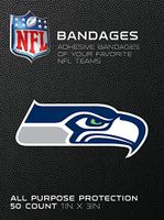 Cureit Brand NFL Officially Licensed Bandages, 1"x3", 50/Box (Seattle Seahawks)