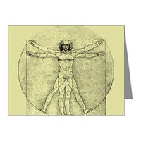 Note Cards (10 Pack) Vitruvian Man by Da Vinci