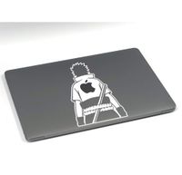 Uchiha Sasuke Naruto for MacBook Laptop car die-Cut Vinyl Decal Sticker (15 inch MacBook, White)