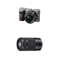 Sony Alpha a6000 Mirrorless Digital Camera with 16-50mm Lens (Graphite) and E 55-210mm F4.5-6.3 Lens for Sony E-Mount Cameras (Black)