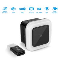 LIANTRAL Spy Hidden Camera, LED Light WiFi Wireless Camera Baby Monitor with Remote Viewing & Motion Detection & Video Recorder for Home & Office Security, 1080P HD Front View, Support iOS/Android,