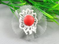 20pcs Gauze Lace Wedding Sewing Appliques Deco Handmade Crafts (Gray)