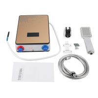 Instant Water Heater, Tankless Water Heater 220V 6500W Tankless Instant Electric Hot Water Heater Shower with Shower Holder Shower Head Outlet Pipe