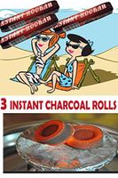 Hookah Charcoal 60 Tablets,40MM Hookah Nargila Coals for Shisha Smoking-Instant Light Coals 3 Rolls, 30 PCS (3)