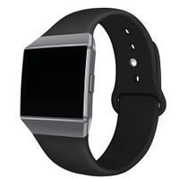 NAHAI Compatible Fitbit Ionic Bands, Soft Silicone Replacement Strap Accessory Breathable Wristbands for Fitbit Ionic Smart Watch, Small, Black