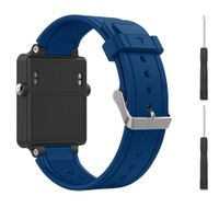 Bossblue Blue Replacement Band for Garmin Vivoactive, Silicone Replacement Fitness Bands Wristbands with Metal Clasps for Garmin vivoactive GPS Smart Watch