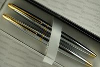 Cross ATX 23KT Gold and Extremely Chrome Medalist Medium Ballpoint Pen and 0.5MM Pencil Set