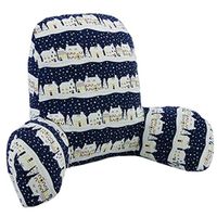 Peacewish Cotton Linen Waist Support Pillow Hightening Sofa Car Office Backrest Seat Cushion Pregnant Woman Lower Back Support Cushion (Christmas)