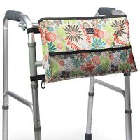 Walker Bag Wheelchair Accessories by Pacmaxi, Walker Accessory Tote Pocket for Walkers Rollators Wheelchairs, Multiple Pockets, Carabiner Clip (Green)