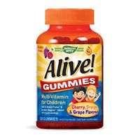 Nature's Way Alive! Children's Premium Gummy Multivitamin, Gluten Free, Made with Pectin, 90 Gummies