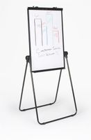 Displays2go Adjustable Easel and Marker Board with Paper Clamp, Black (RFCDR24V2)