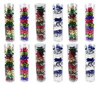 Set of 108 Mini Gift Bows! Peel-and-Stick Back! Perfect for Gift Wrapping! Featuring 12 Different Colors! (108 Mini Bows)