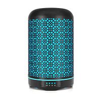 Metal Essential Oil Diffuser, Bligli 250ML Cool Mist Humidifier with 7 Color Night Lights, 4 Time Modes and Waterless Auto Shut-off, Handmade Metallic Craft Aroma Diffuser for Home Office Baby