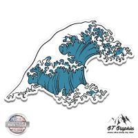 GT Graphics Japanese Wave - 12" Vinyl Sticker Waterproof Decal