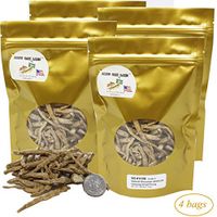DABC OAK LAND 4OZ*4=453g/4 Bags American Ginseng Root Fiber,American Wisconsin Farmed Ginseng Root | 美国威斯康辛州西洋参须 花旗参须 促销装 | Hand-Selected Cultivated Ginseng for Tea or Powder 0158# Bag