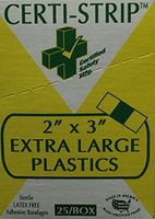 Certi -Strips adhesive bandage Extra Large 2" X 3" Plastic 220-020