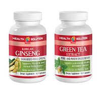 Weight Loss Products - Korean Ginseng - Green Tea - Combo - Ginseng Supplement panax - (2 Bottles Combo)