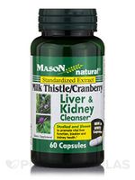 Mason Vitamins Milk Thistle/Cranberry Liver and Kidney Cleanser Capsules, 60 Count