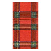 Caspari Royal Plaid Paper Guest Towel Napkins, Two Packs of 15