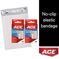 ACE 3 Inch Elastic Bandage with Hook Closure, Beige, Great for Elbow, Ankle, Knee and More, Comfortable design with soft feel, Wash and Reuse, No Clips