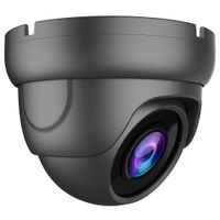 Bright Clear Night Vision 5MP HD TVI/AHD, 4MP CVI Wide Angle Dome CCTV Security Camera, Honic 2.8mm Lens Indoor Outdoor IR Waterproof Analog Surveillance Camera (Metal, Grey)