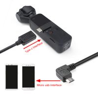 RCstyle Universal Type-C USB to Micro USB Female Connector Adapter Extension Cable Compatible with DJI OSMO Pocket Accessories, 11.8Inch