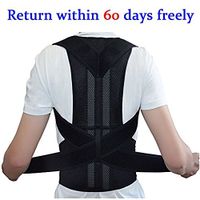 Posture Corrector, Back Shoulder Lumbar Waist Supporting Belt Bone Injury Correction Straighten Upper Back Slouching Corrective for Men or Women Muscle Compression Brace (M)